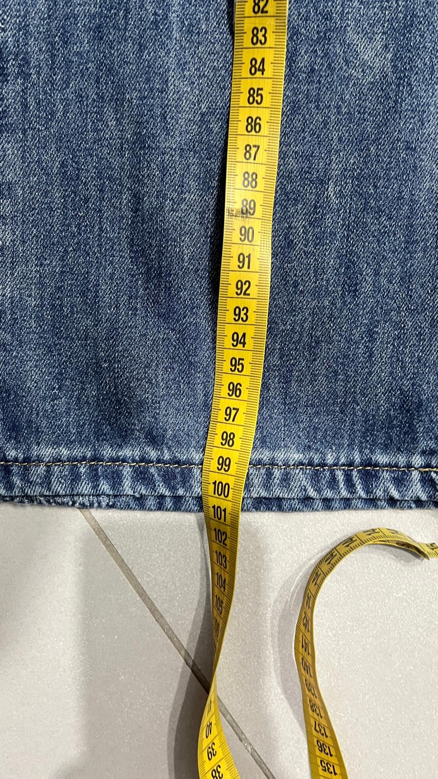 Denim Jeans Particular Embroidered Blu Baggy Fit (XS)