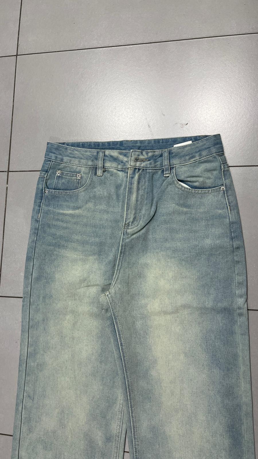 Denim Jeans Stone Wash Baggy Fit (XS)