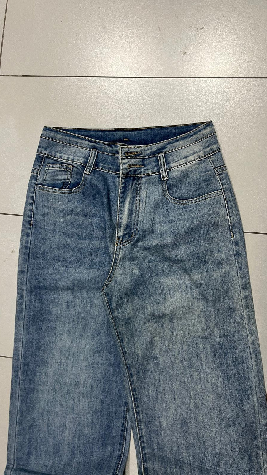Denim Jeans Washed Blue Baggy Fit (XS)