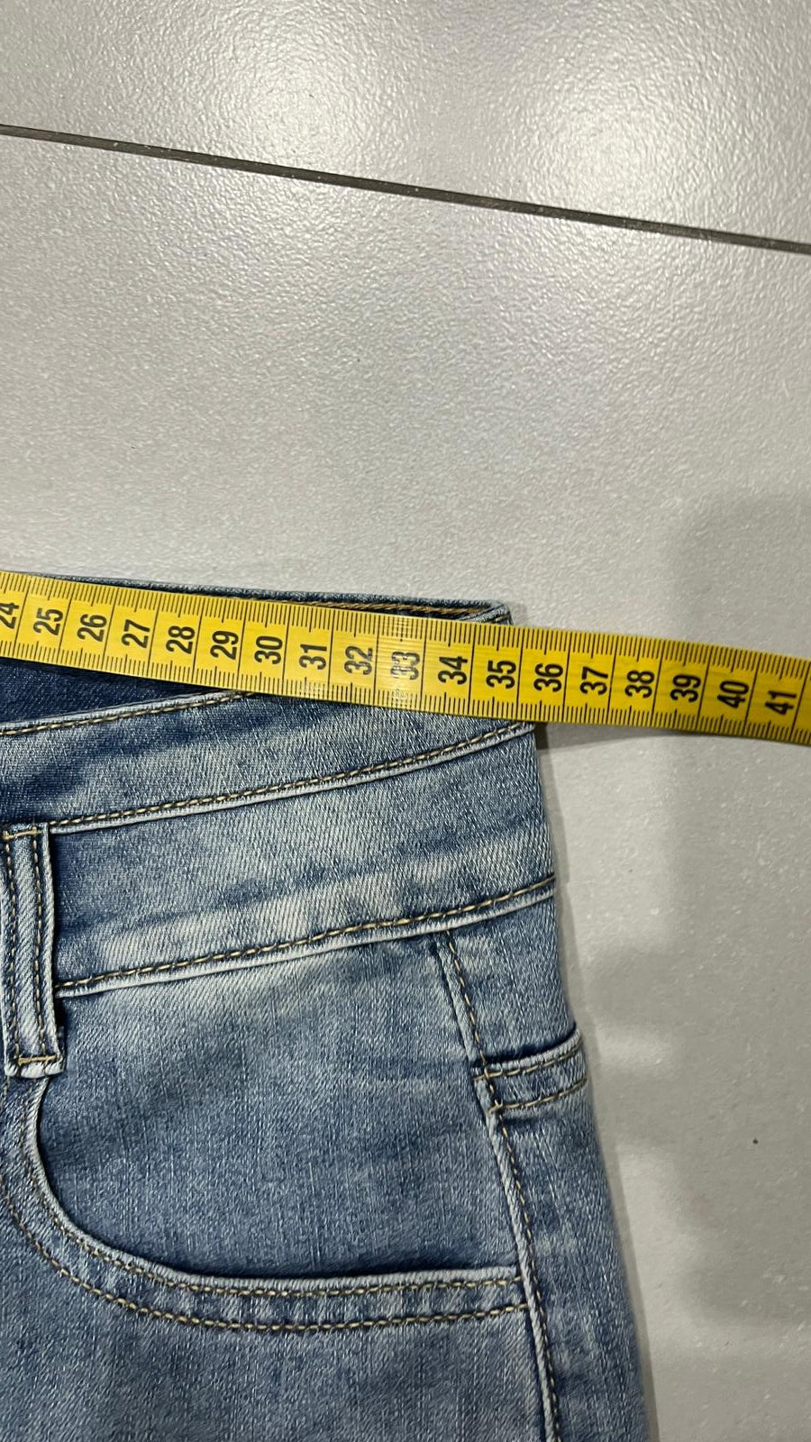 Denim Jeans Washed Blue Baggy Fit (S)