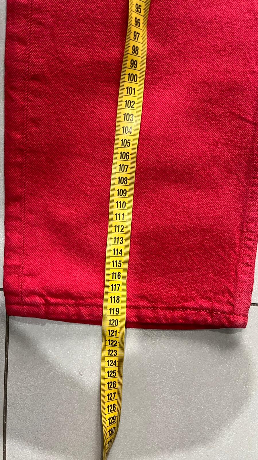 Denim Levis 501 Red W34 L36 Straight Fit (L)