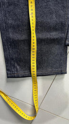 Raw Denim Jeans Evisu Painted Big Logo Embroidered (M)