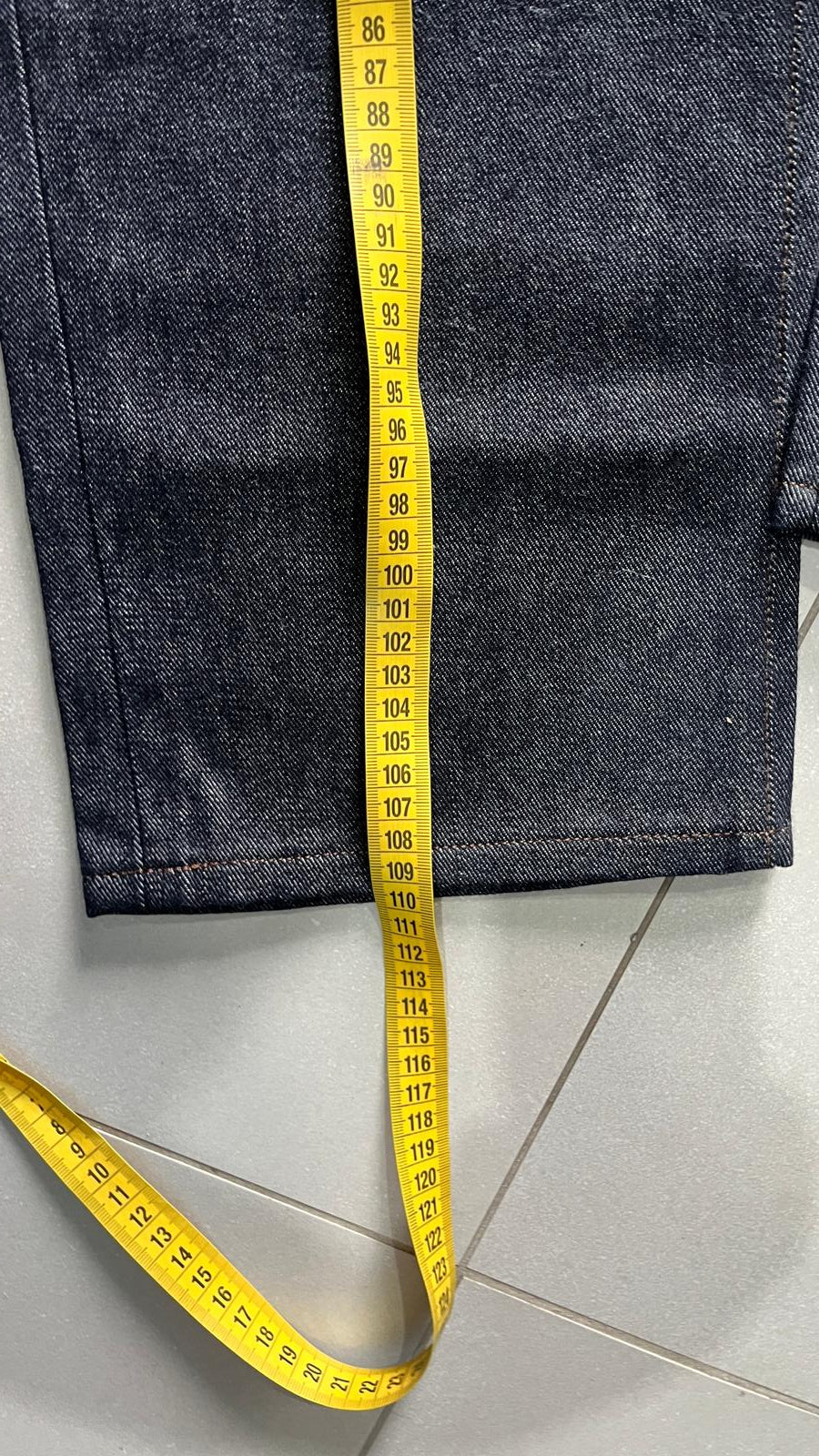 Raw Denim Jeans Evisu Painted Big Logo Embroidered (M)