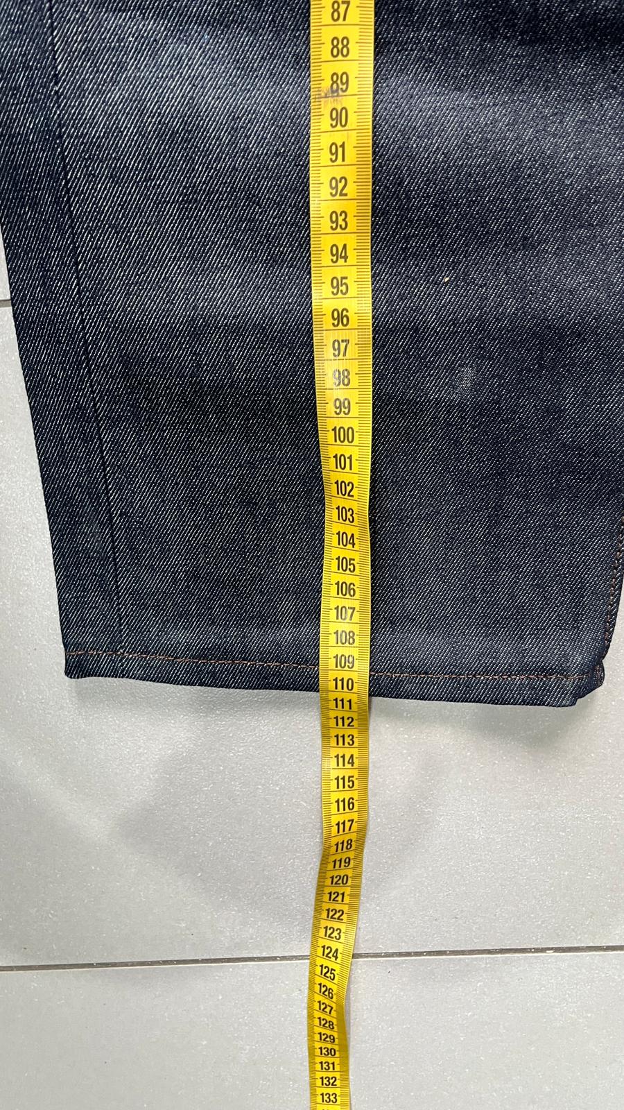 Raw Denim Jeans Evisu Painted Big Logo Embroidered (S)