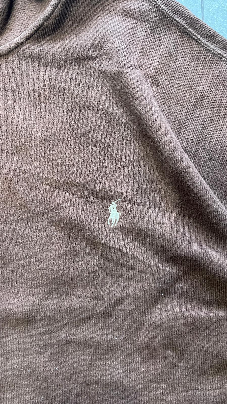 Maglione Ralph Lauren 1/4 Zip Brown (4XL)