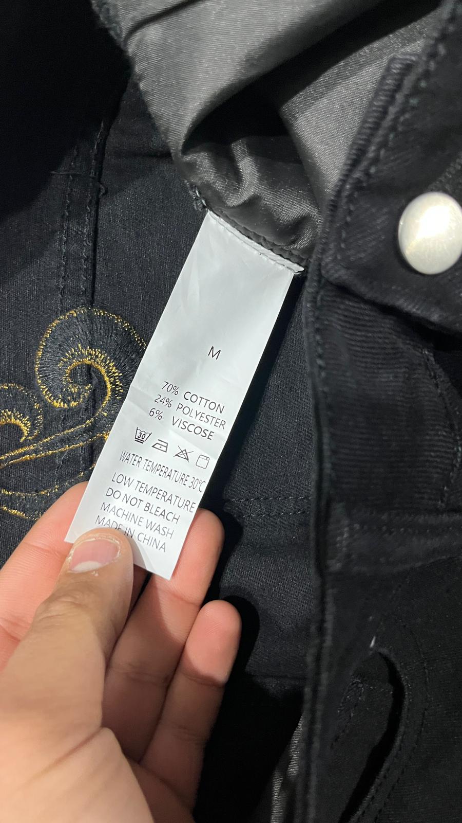 Denim Particular Embroidered Gold Dragon Baggy Fit (M)