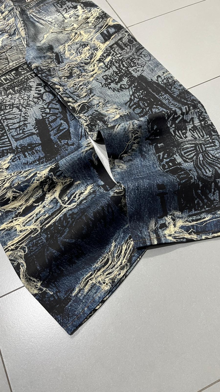 Denim Printed Mood "Acne Studios" Baggy Fit (M)