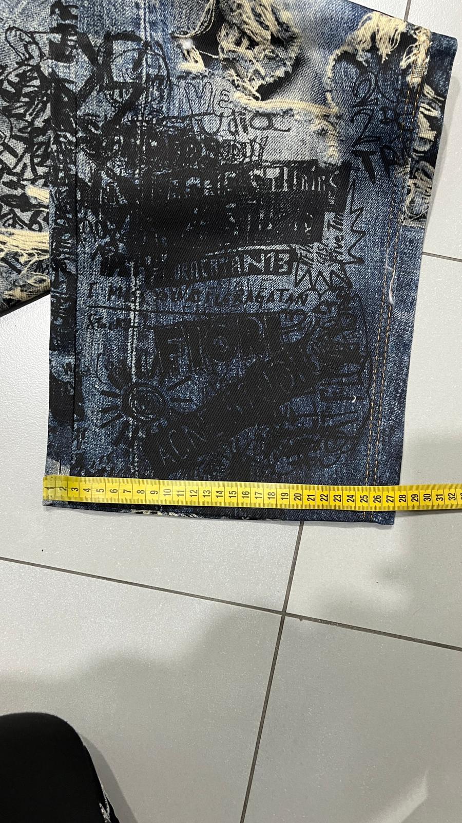 Denim Printed Mood "Acne Studios" Baggy Fit (M)