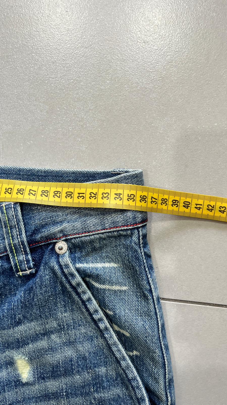 Denim Jeans Embroidered Dragon Baggy Fit (XS)