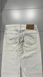 Denim Levis 501 Sfrangiato Straight Fit White (M)