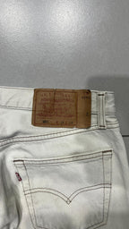 Denim Levis 501 Sfrangiato Straight Fit White (M)