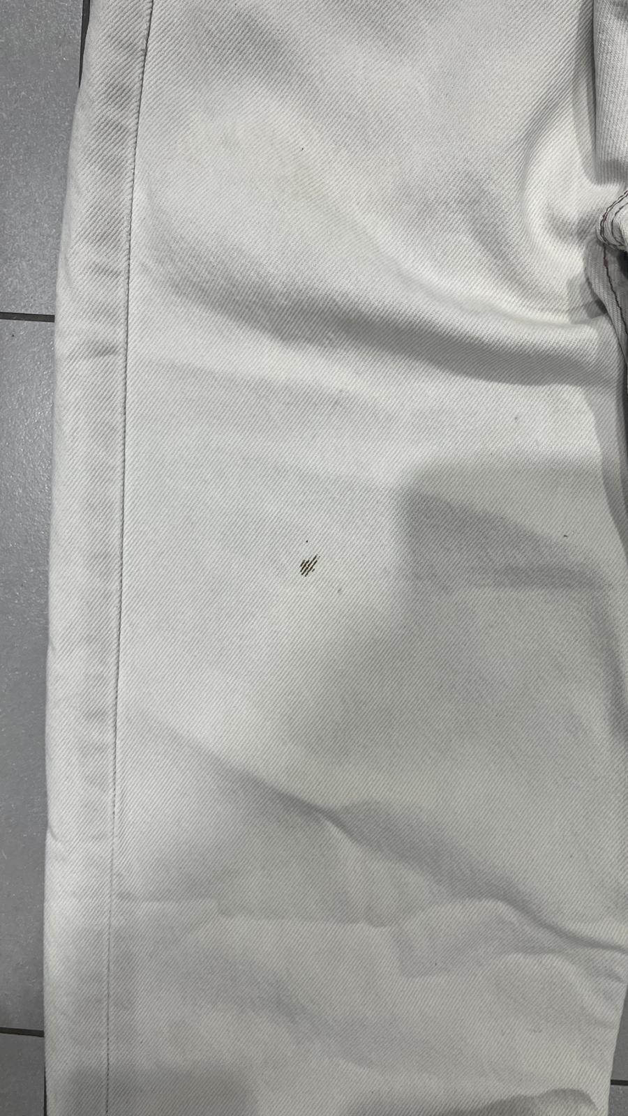 Denim Levis 501 Sfrangiato Straight Fit White (M)