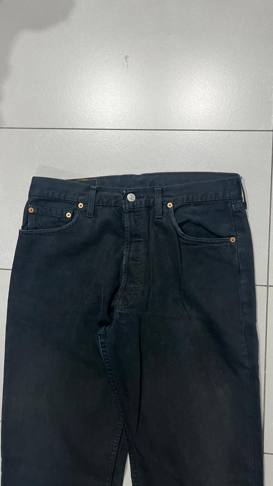 Denim Levis 501 Straight Fit W34 L34 Black (L)