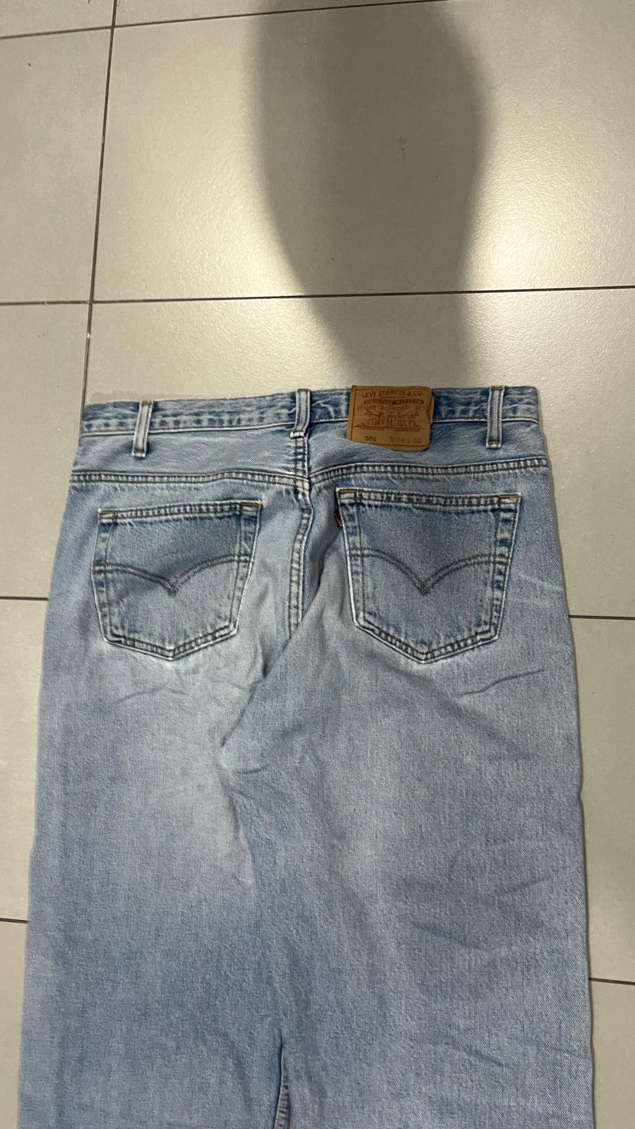 Denim Levis 501 W36 L36 Straight Fit Light Blue (XL)