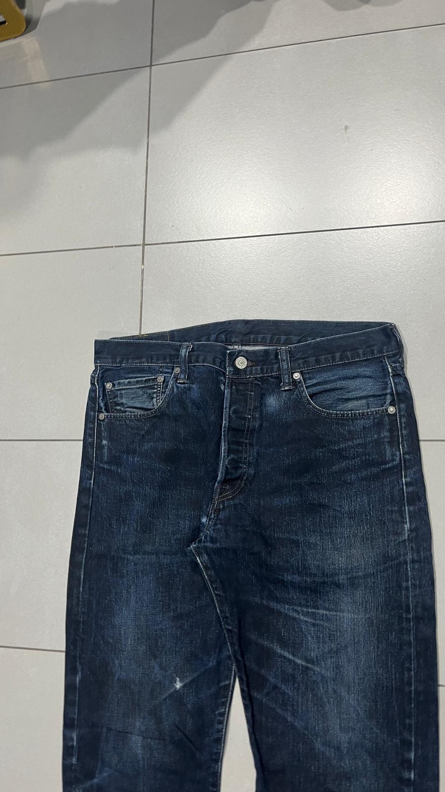 Denim Levis 501 Blu Washed W34 L34 Baggy Fit (L)