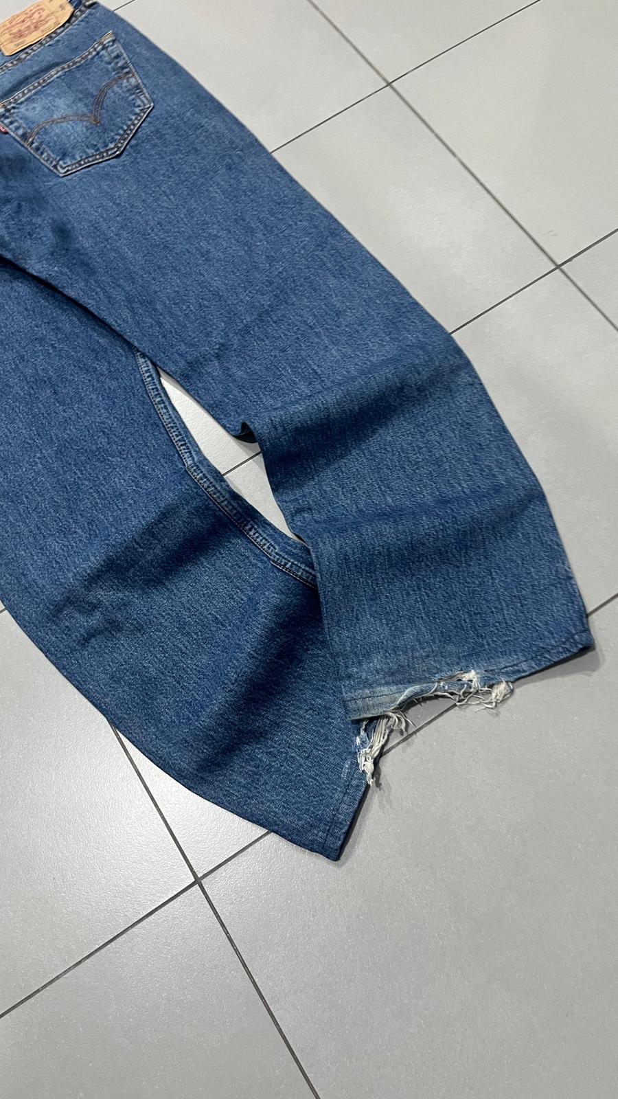 Denim Levis 501 W33 L32 Baggy Fit Blu (M)