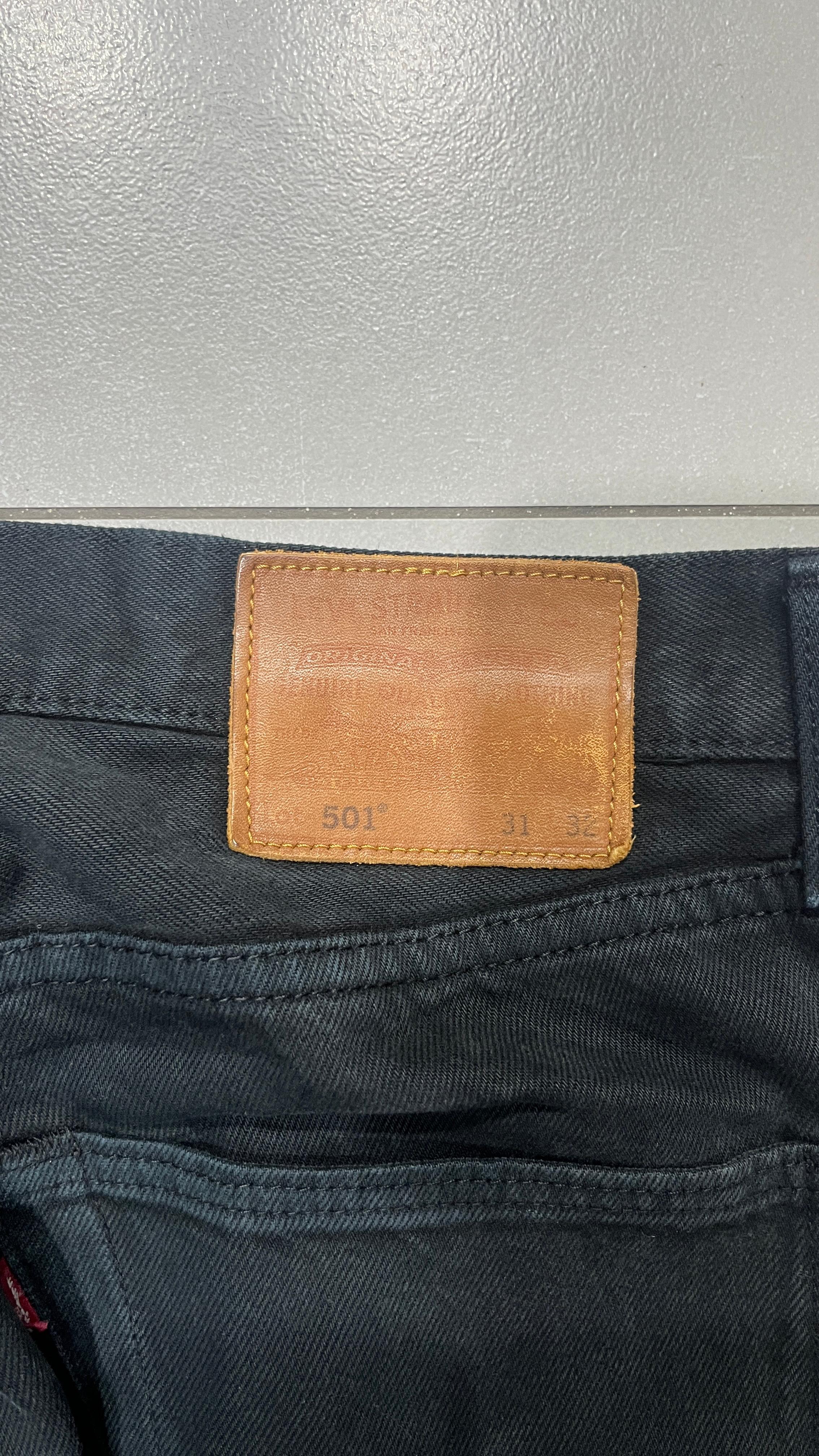 Denim Levis W31 L32 Straight Fit Black (M)