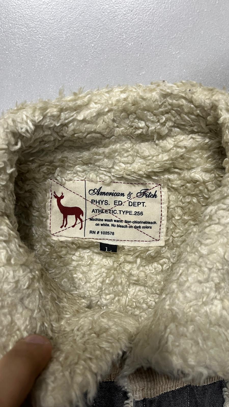 Bomber Vintage Y2K Heavy Leather Jacket Con Pelliccia Grey / Beige (L)