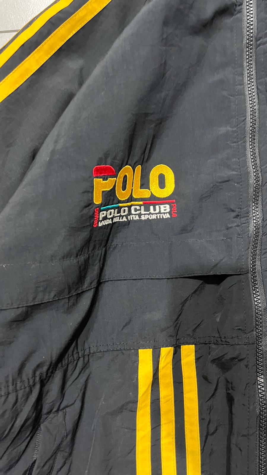Giacca a vento Vintage anni 90/00 Polo Ralph Lauren - Windbreaker Polo Sport CLub Black & Yellow