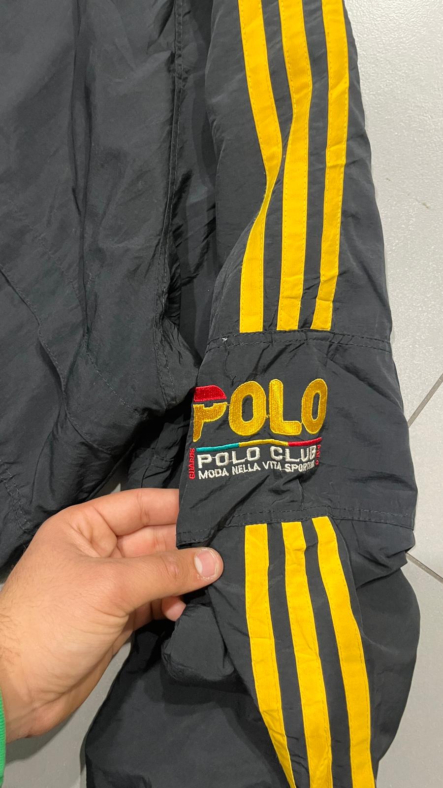 Giacca a vento Vintage anni 90/00 Polo Ralph Lauren - Windbreaker Polo Sport CLub Black & Yellow