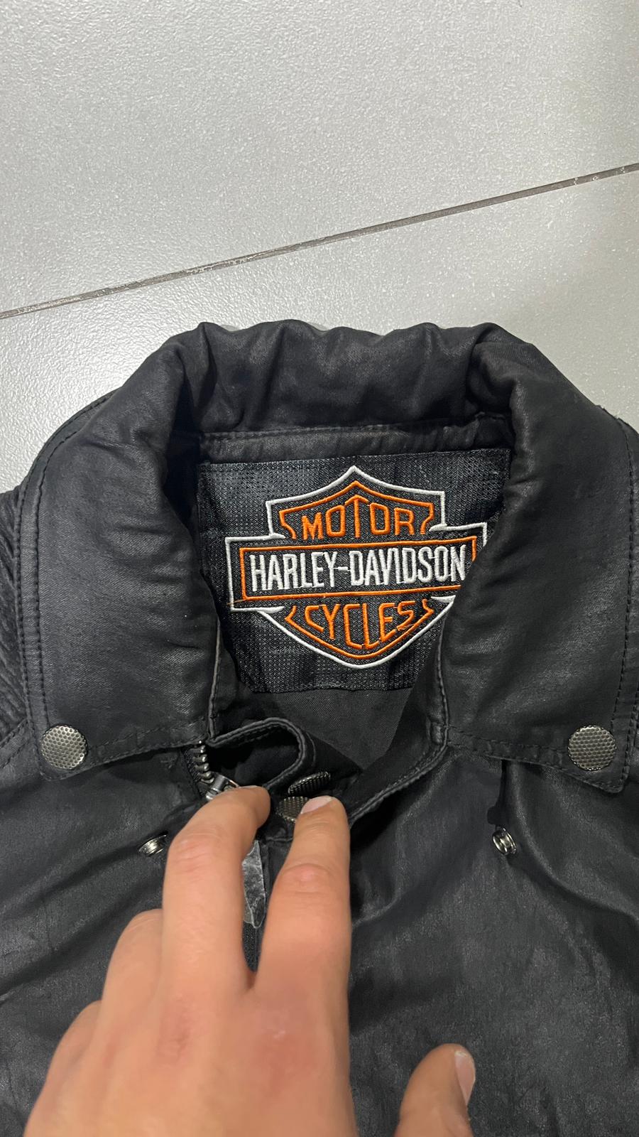 Harley-Davidson Leather Jacket - Vintage Y2K Biker Moto - Size (S) da Donna