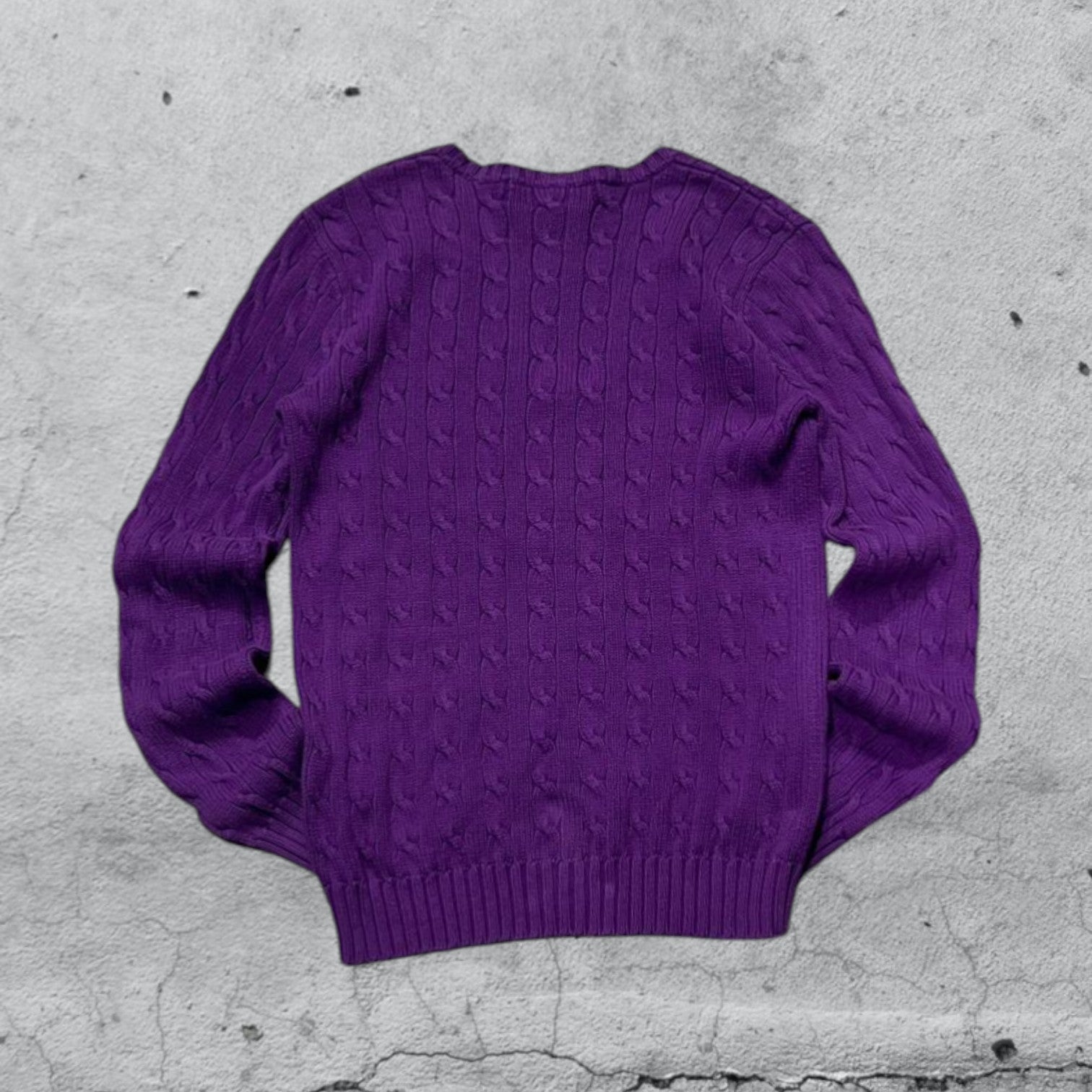 Maglione a Treccia Ralph Lauren con Scollo a V (L) da Donna