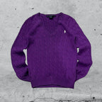 Maglione a Treccia Ralph Lauren con Scollo a V (L) da Donna