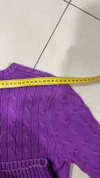 Maglione a Treccia Ralph Lauren con Scollo a V (L) da Donna
