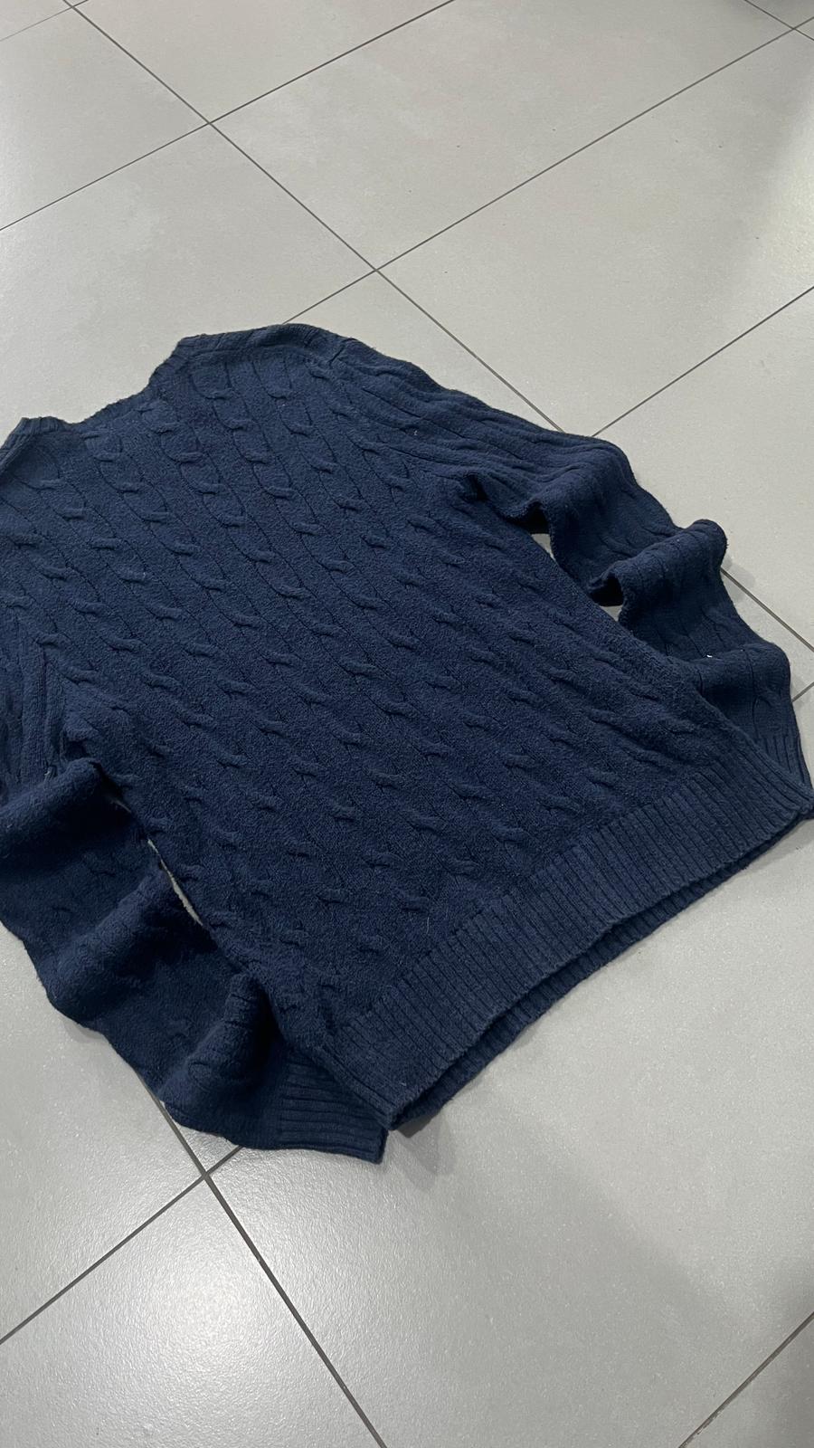 Maglione a Treccia Ralph Lauren Blu Marino (XS)