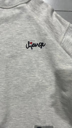 Felpa GIrocollo Vintage Ricamata Grigia (M)