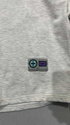 Felpa GIrocollo Vintage Ricamata Grigia (M)