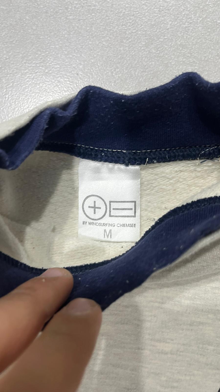 Felpa GIrocollo Vintage Ricamata Grigia (M)