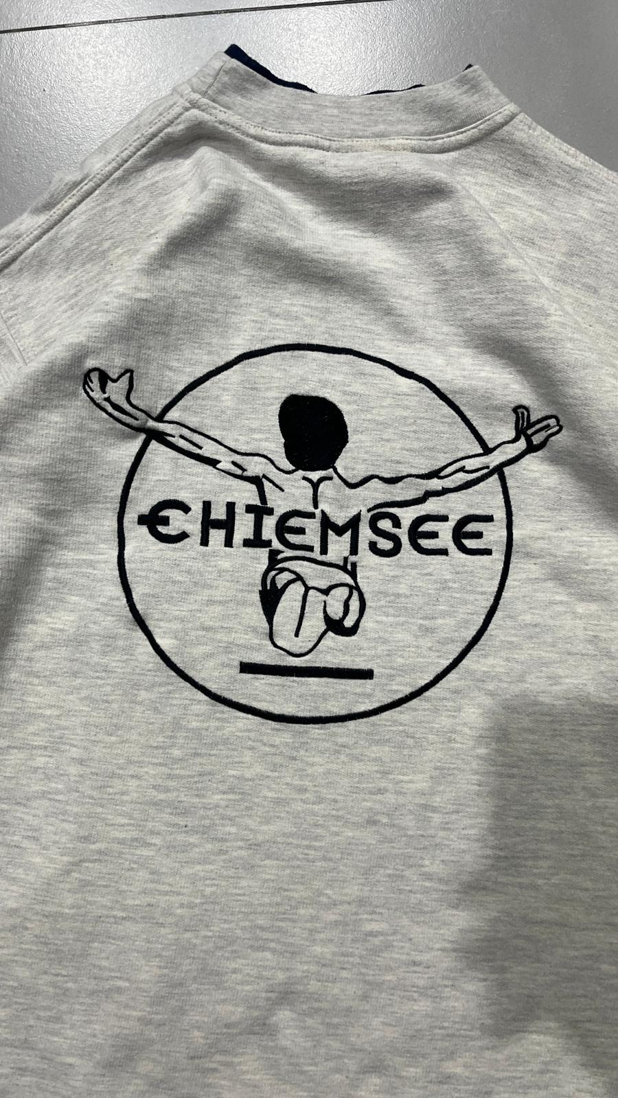 Felpa GIrocollo Vintage Ricamata Grigia (M)