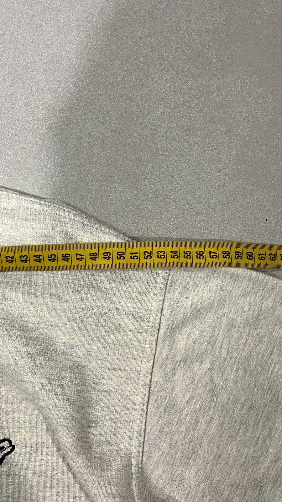 Felpa GIrocollo Vintage Ricamata Grigia (M)