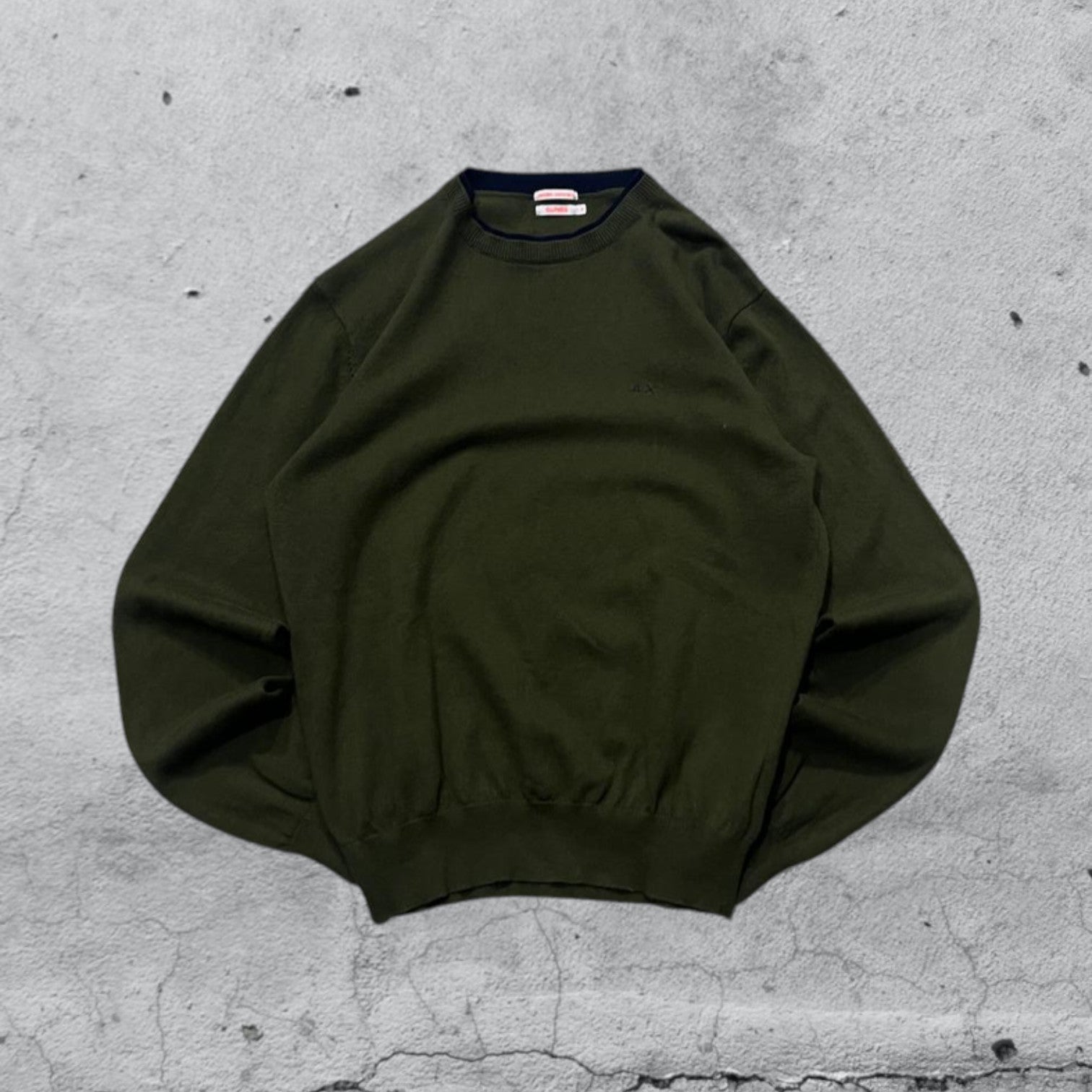 Felpa Girocollo Sun68 Verde Bosco (S)