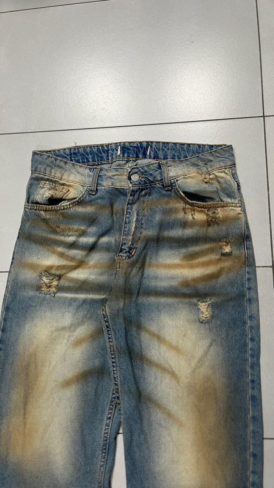 Denim Stone Wash Flare Particular Sfrangiato (M)
