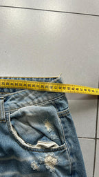 Denim Washed Baggy Fit Balloon con Rotture (L)