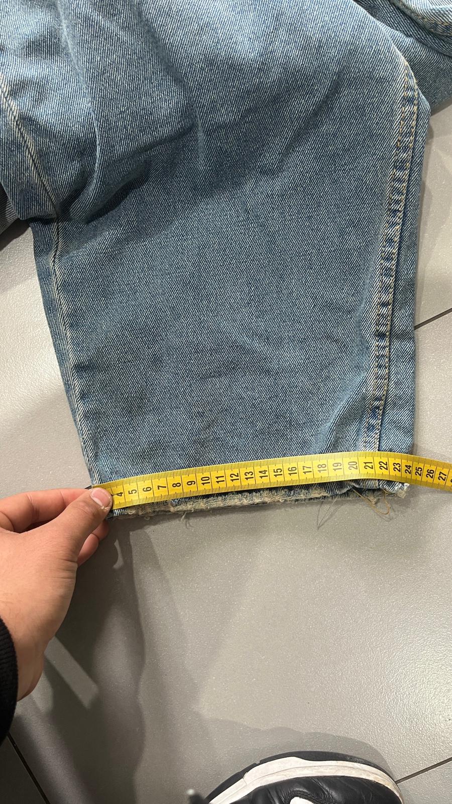 Denim Washed Baggy Fit Balloon con Rotture (L)