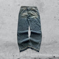 Denim Flare Baggy Stone Wash Blu (L)