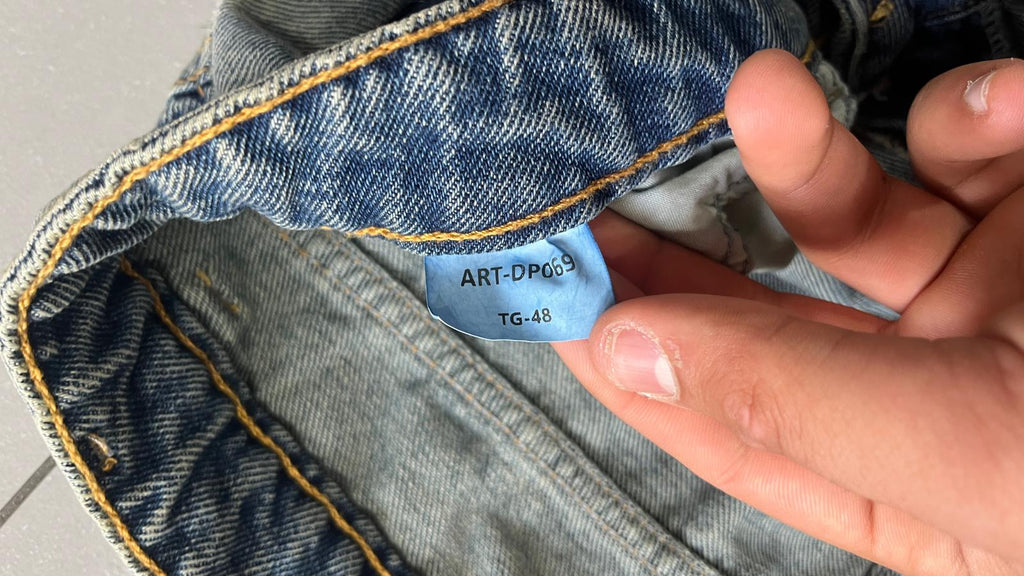 Denim Flare Baggy Stone Wash Blu (L)