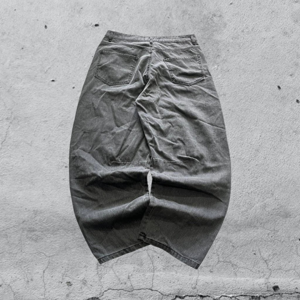 Denim Black Grey Balloon Baggy Fit (L)
