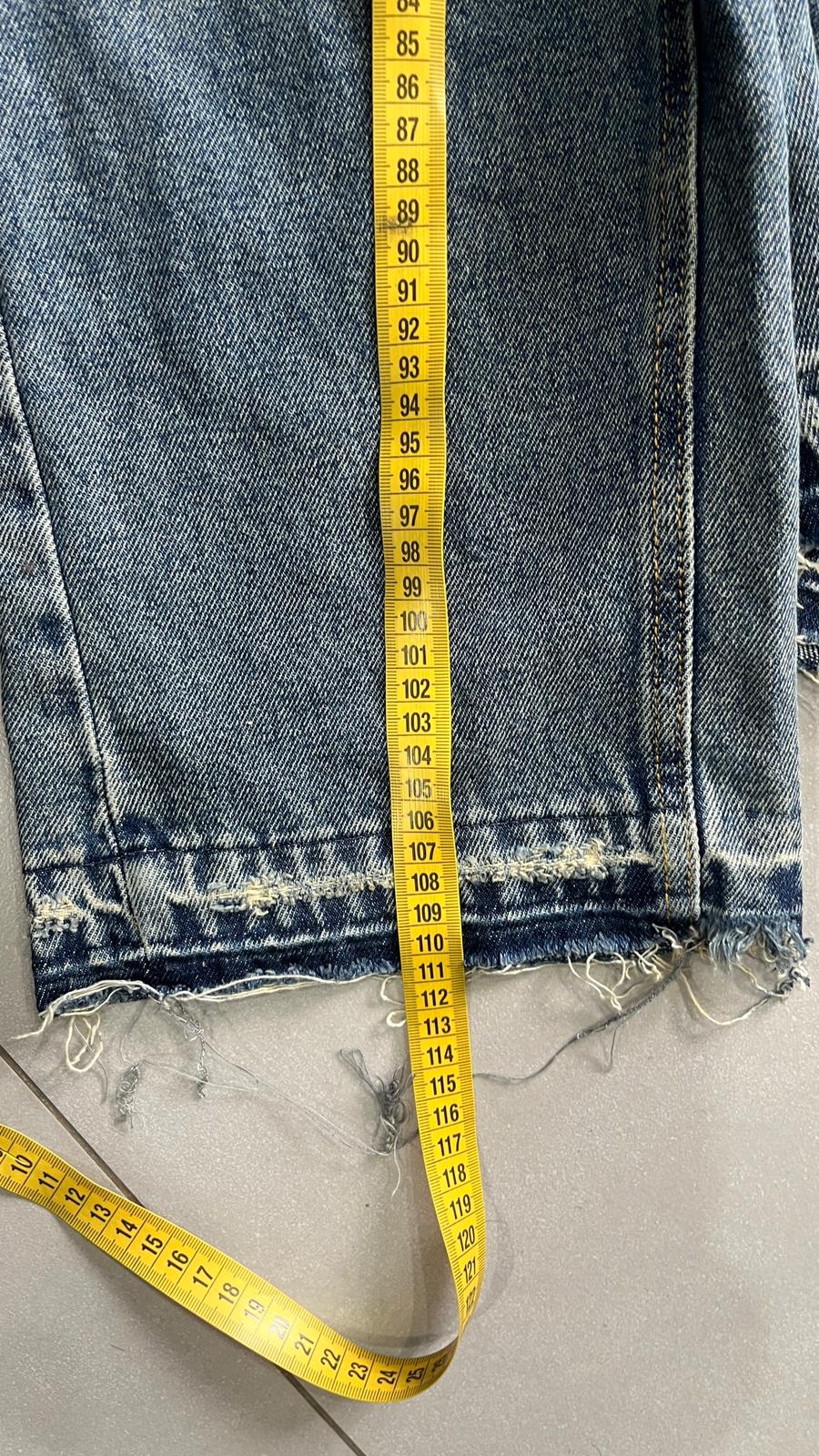 Denim Flare Baggy Stone Wash Blu (L)