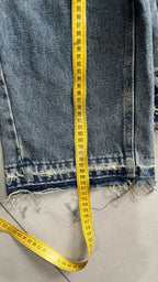 Denim Flare Baggy Stone Wash Blu (L)