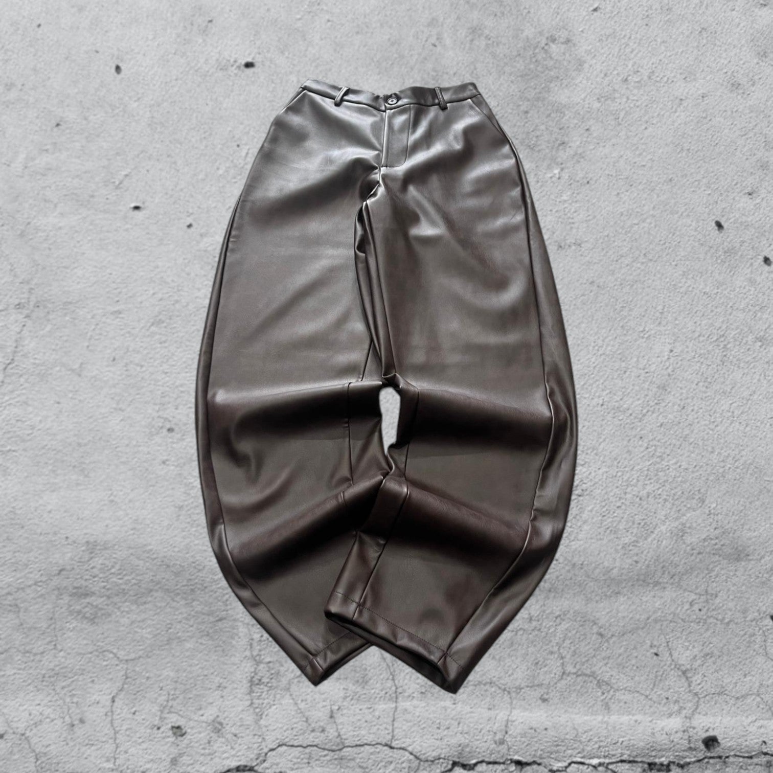 Leather Pants Balloon Fit - Ecopelle Baggy Fit (XS)