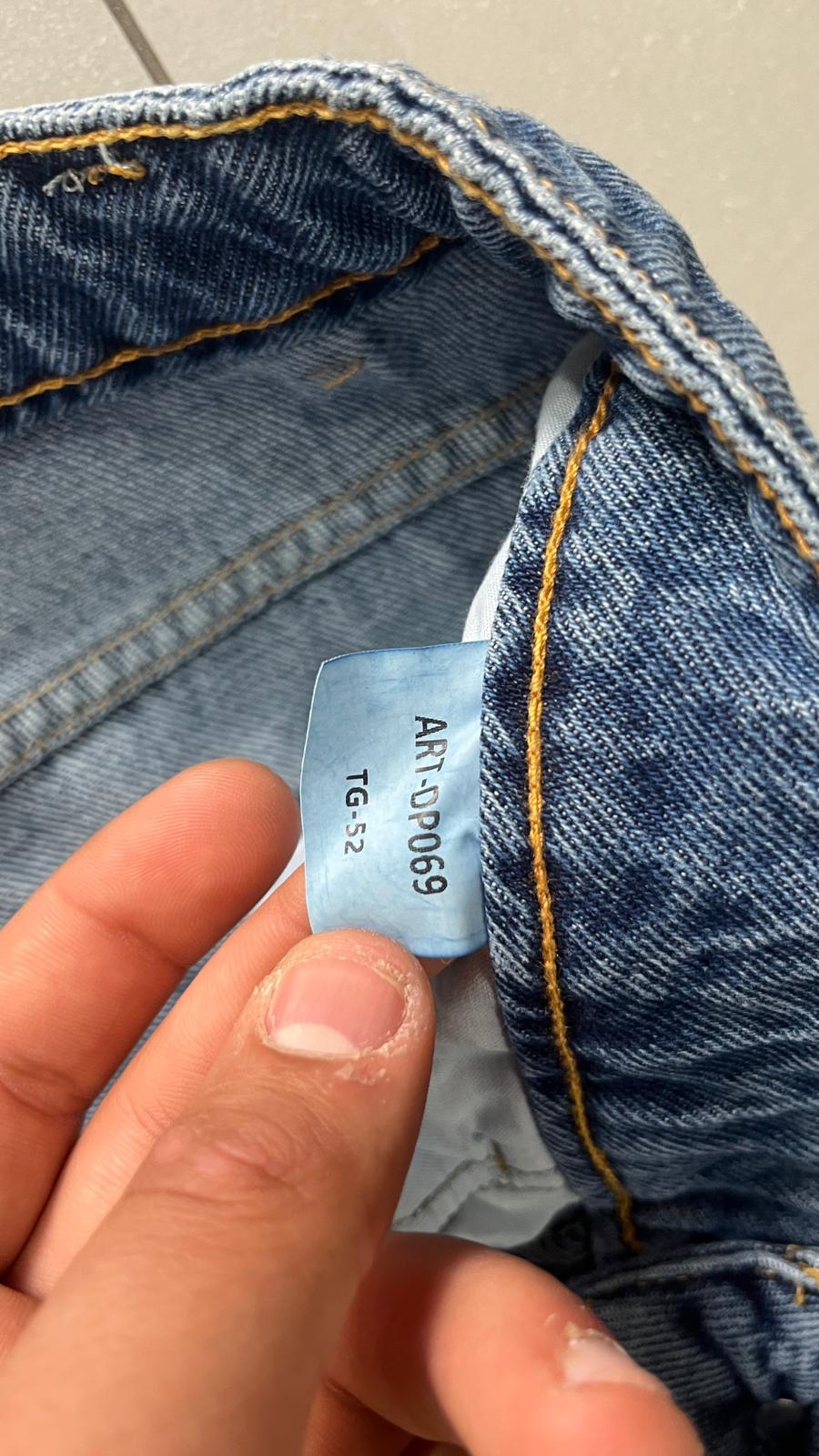 Denim Flare Baggy Fit Blue Wash Sfrangiato (L)