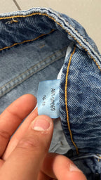 Denim Flare Baggy Fit Blue Wash Sfrangiato (L)