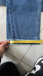 Denim Flare Baggy Fit Blue Wash Sfrangiato (L)