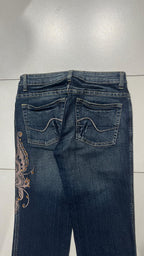 Denim Jeans Embroidered Particular Bootcut Flared Jeans Y2K (XS)