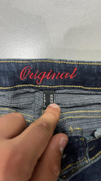 Denim Jeans Embroidered Particular Bootcut Flared Jeans Y2K (XS)