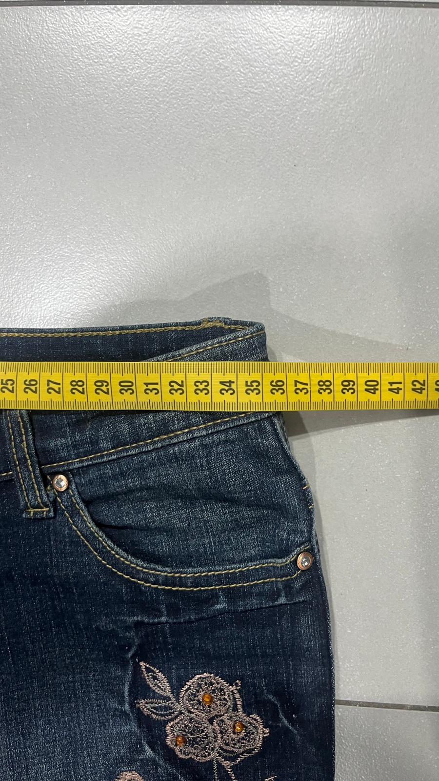 Denim Jeans Embroidered Particular Bootcut Flared Jeans Y2K (XS)